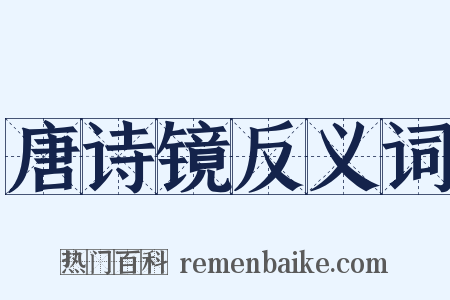 唐诗镜反义词是什么意思的图片